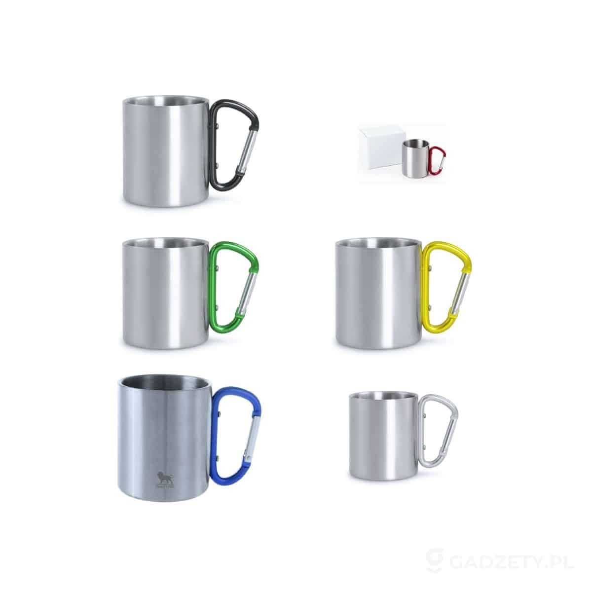 AXP-V8437A-kolorow-watermark Metalowy kubek 210 ml z karabińczykiem – dostępne kolory
