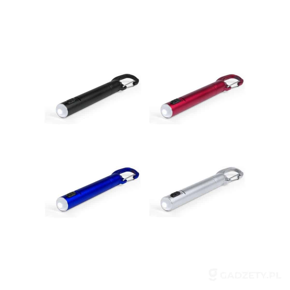AXP-V8735-kolorow-watermark Latarka 1 LED, długopis i karabińczyk – dostępne kolory