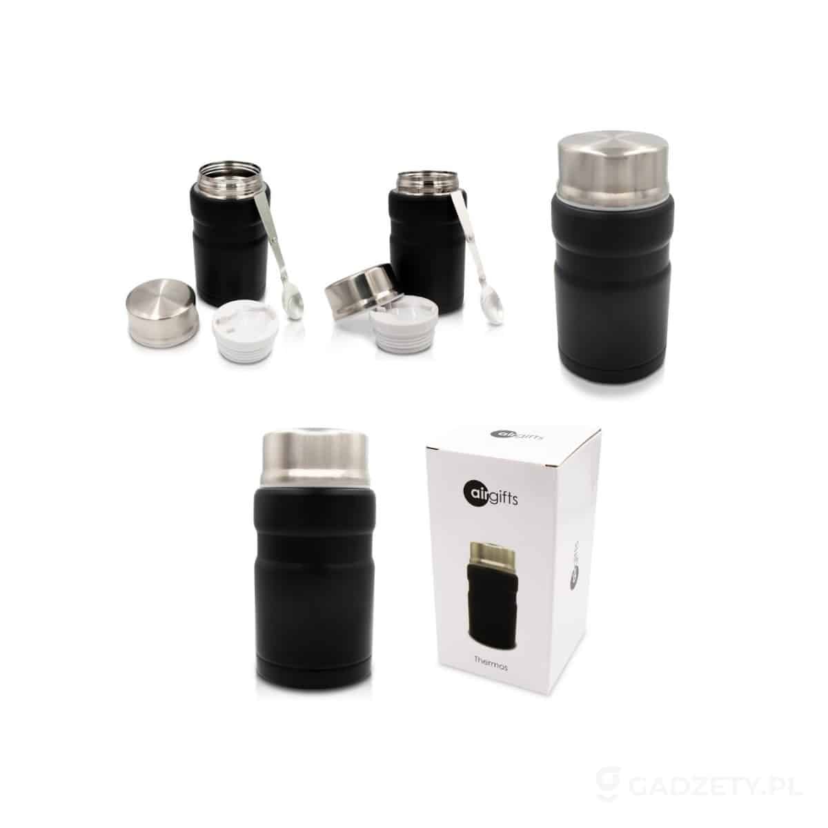 AXP-V9962-wariant-watermark Termiczny pojemnik na żywność 650 ml Air Gifts, składana łyżka | Jonathan – zdjęcia produktu