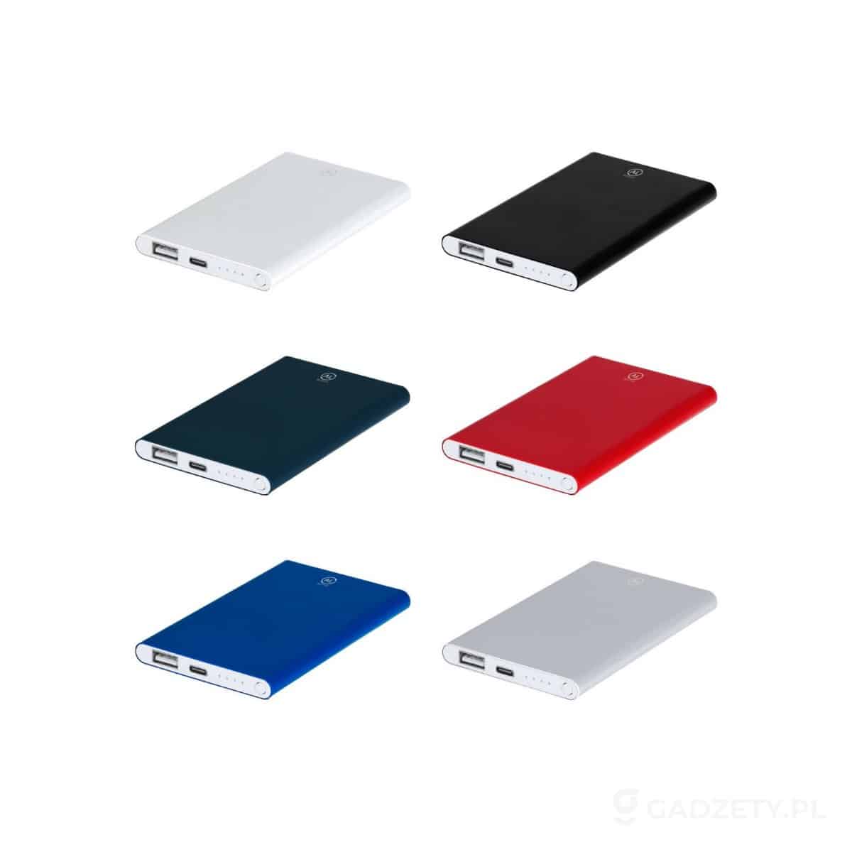 AXP-VA600-kolorow-watermark Power bank 4000 mAh z aluminium z recyklingu – dostępne kolory