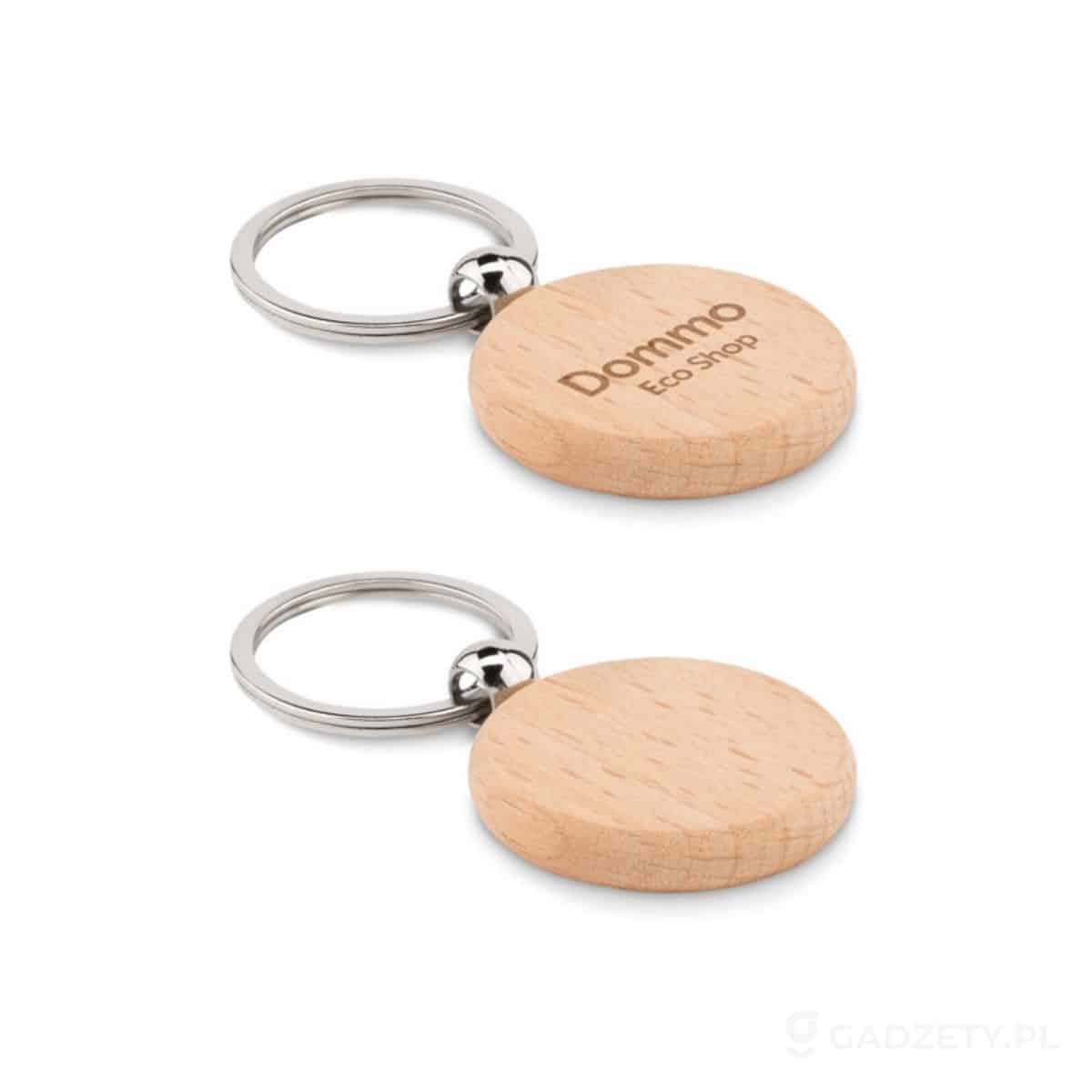 Okrągły drewniany brelok TOTY WOOD – zdjęcia produktu