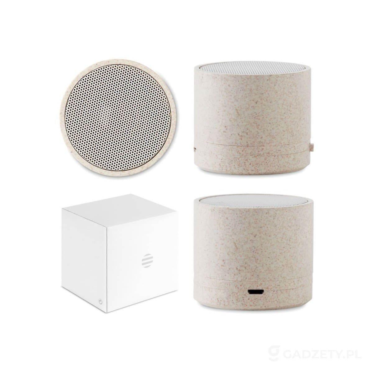 MO9995-wariant-watermark Głośnik ze słomy pszenicy/ABS ROUND BASS+ – zdjęcia produktu
