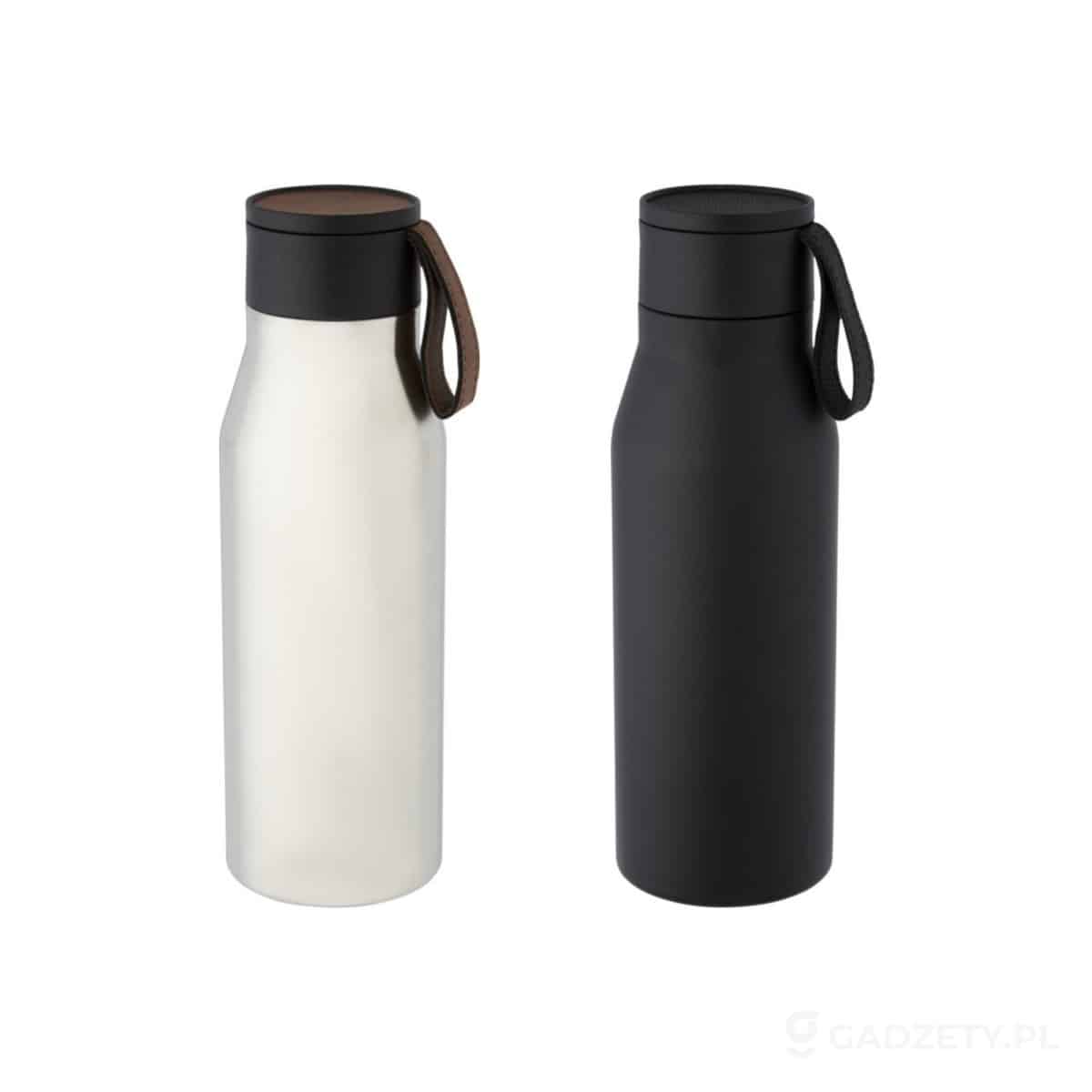 PFC-100668-kolorow-watermark Ljungan Miedziana, izolowana próżniowo butelka ze stali nierdzewnej o pojemności 500 ml z paskiem ze skóry PU i pokrywką – dostępne kolory