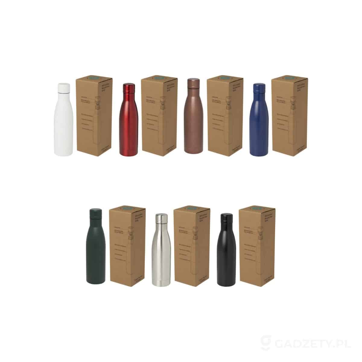 PFC-100736-kolorow-watermark Vasa butelka ze stali nierdzwenej z recyklingu z miedzianą izolacją próżniową o pojemności 500 ml posiadająca certyfikat RCS – dostępne kolory