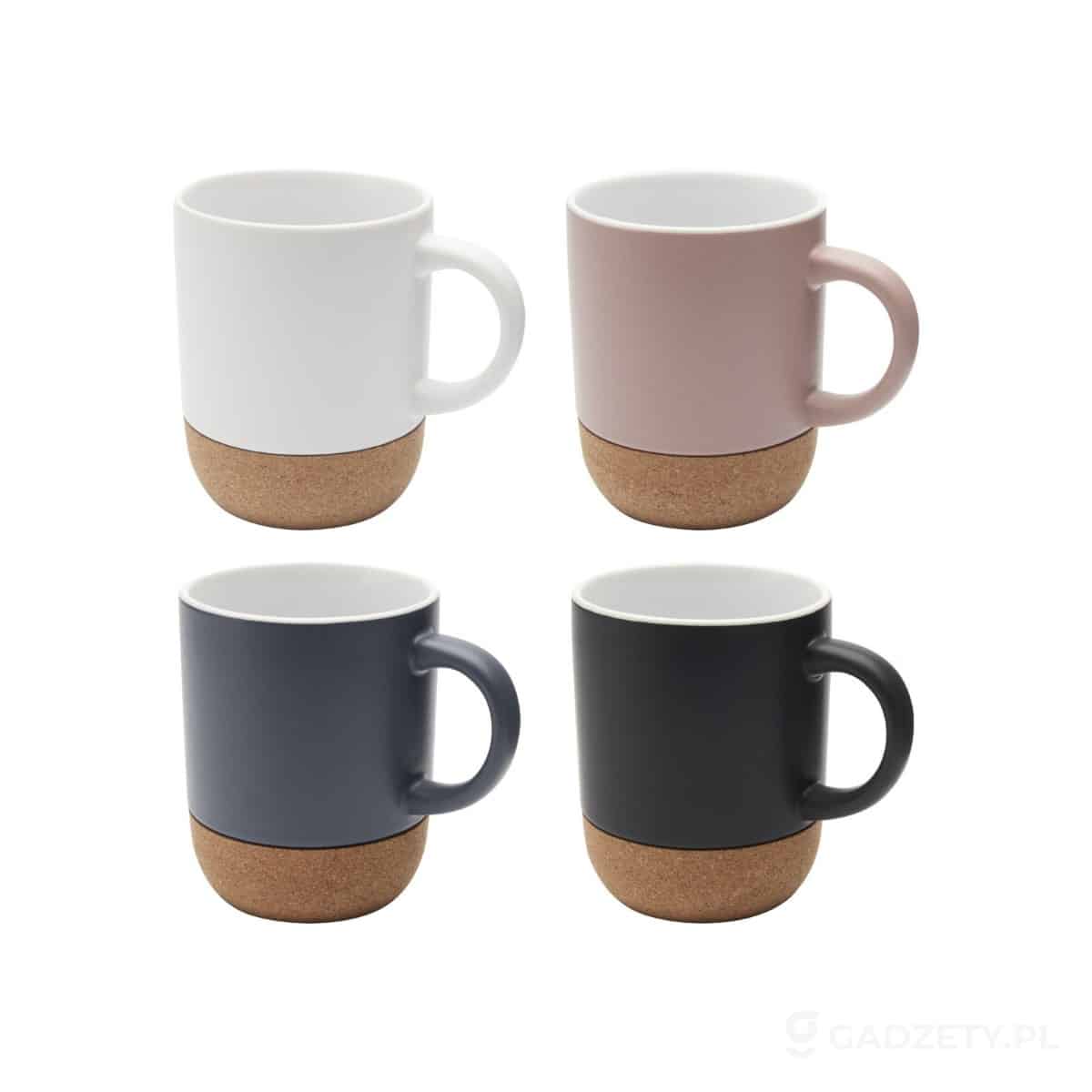 PFC-100847-kolorow-watermark Billie kubek ceramiczny o pojemności 300 ml z detalami z korka i matowym wykończeniem – dostępne kolory