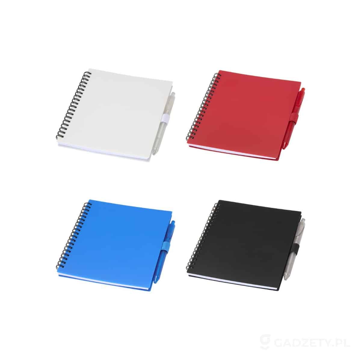 PFC-106298-kolorow-watermark Niove zestaw notatnik w miękkiej okładce z tworzyw sztucznych pochodzących z recyklingu i długopis (niebieski tusz) – dostępne kolory