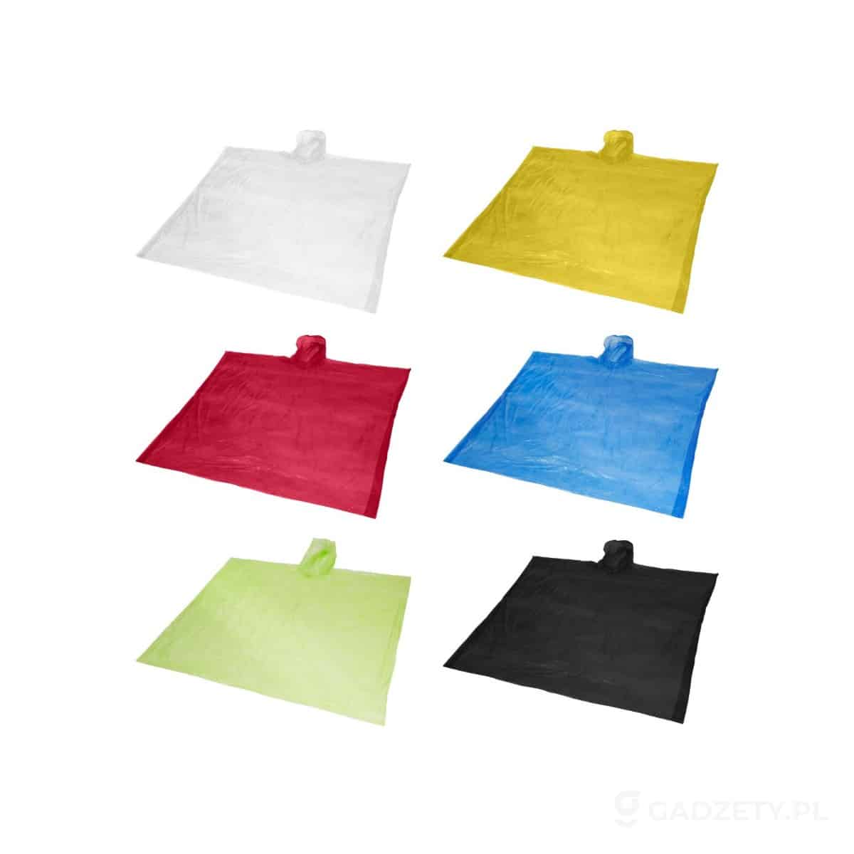 PFC-109417-kolorow-watermark Mayan jednorazowe poncho przeciwdeszczowe z recyklingu z certyfikatem GRS, z pokrowcem do przechowywania – dostępne kolory