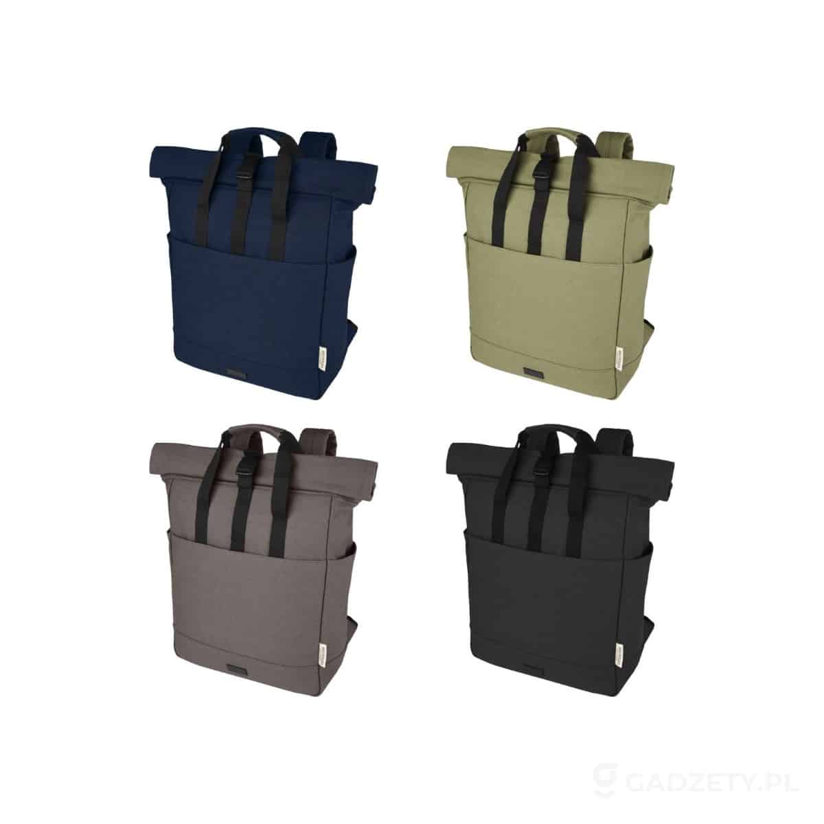 PFC-120678-kolorow-watermark Joey 15-calowy plecak na laptopa z płótna z recyklingu z certyfikatem GRS o pojemności 15 l – dostępne kolory