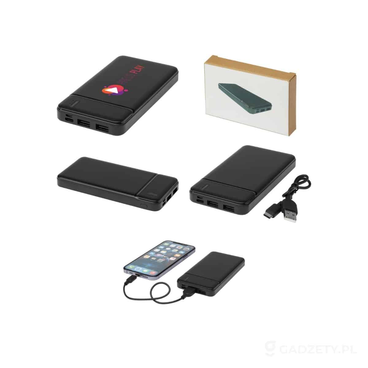PFC-124321-wariant-watermark Loop powerbank o pojemności 10 000 mAh z tworzyw sztucznych pochodzących z recyklingu – zdjęcia produktu