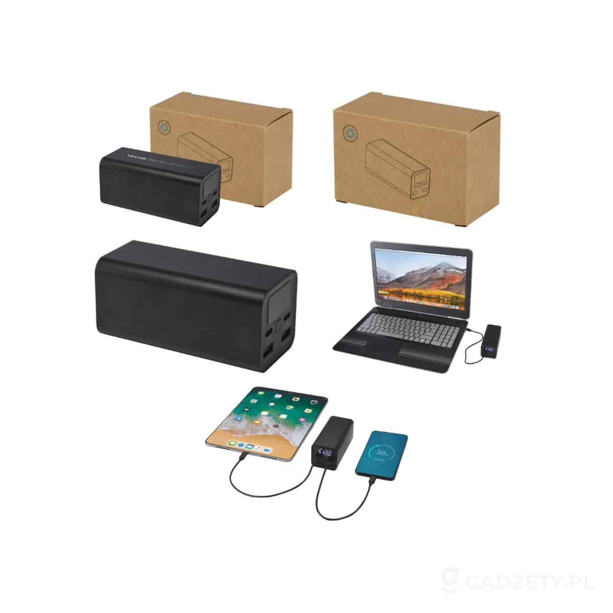PFC-124440-wariant-watermark Acamar powerbank do laptopa o pojemności 20 000 mAh i mocy 70 W z aluminium z recyklingu – zdjęcia produktu