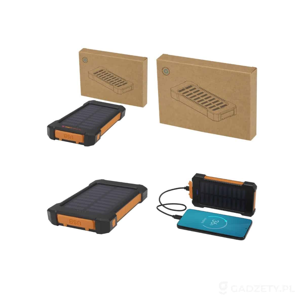 PFC-124471-wariant-watermark Altair wytrzymały powerbank o pojemności 5000 mAh i mocy 10 W, wykonany z tworzyw sztucznych pochodzących z recyklingu, z wbudowaną latarką – zdjęcia produktu