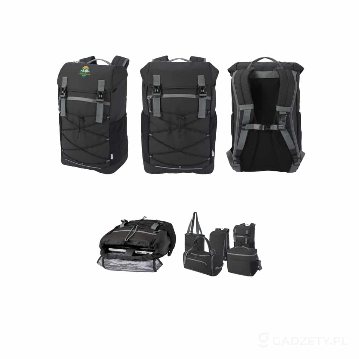 PFC-130044-wariant-watermark Aqua wodoodporny plecak z recyklingu z certyfikatem GRS na laptopa z ekranem 15,6 cali o pojemności 23 l – zdjęcia produktu