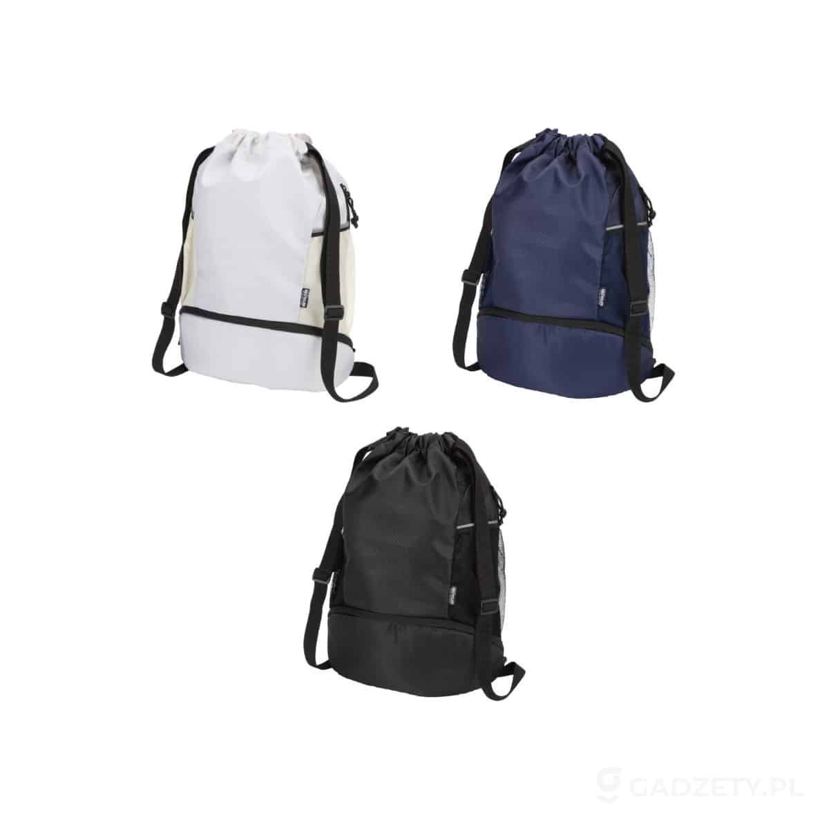 PFC-130099-kolorow-watermark Nomad ściągana na sznurek torba sportowa z recyklingu z certyfikatem GRS o pojemności 18l z dolną komorą – dostępne kolory