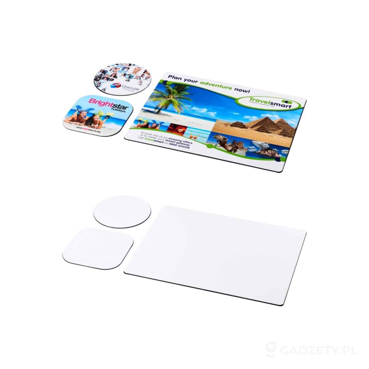 PFC-210526-wariant-watermark Podkładka pod mysz Brite-Mat® w zestawie z podkładkami pod kubek combo 1 – zdjęcia produktu