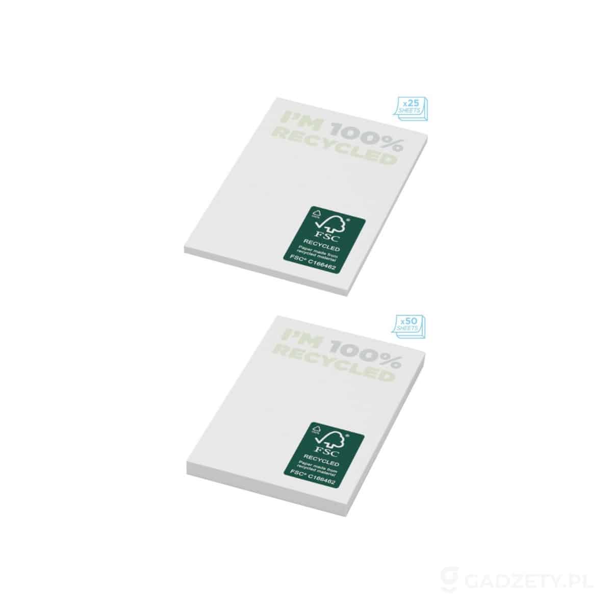 PFC-21285-wariant-watermark Karteczki samoprzylepne z recyklingu o wymiarach 50 x 75 mm Sticky-Mate® – zdjęcia produktu
