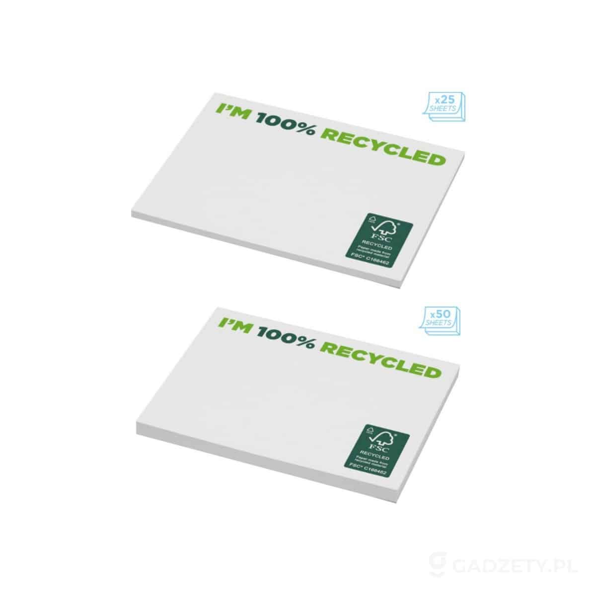 PFC-21287-wariant-watermark Karteczki samoprzylepne z recyklingu o wymiarach 100 x 75 mm Sticky-Mate® – zdjęcia produktu