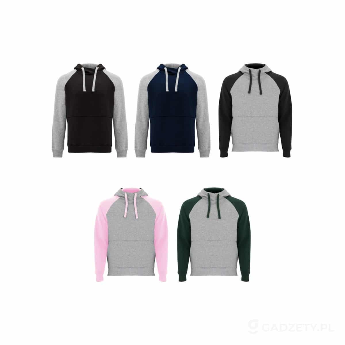 PFC-R1058-kolorow-watermark Badet dwukolorowa bluza z kapturem unisex – dostępne kolory