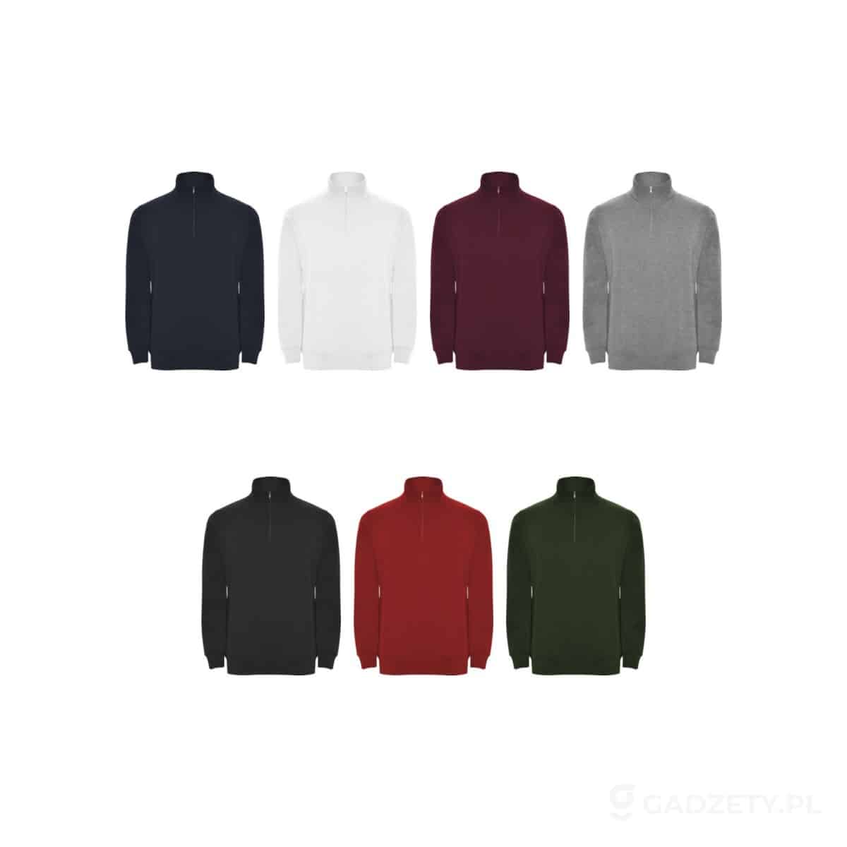 PFC-R1109-kolorow-watermark Aneto bluza rozpinany pod szyją na suwak – dostępne kolory