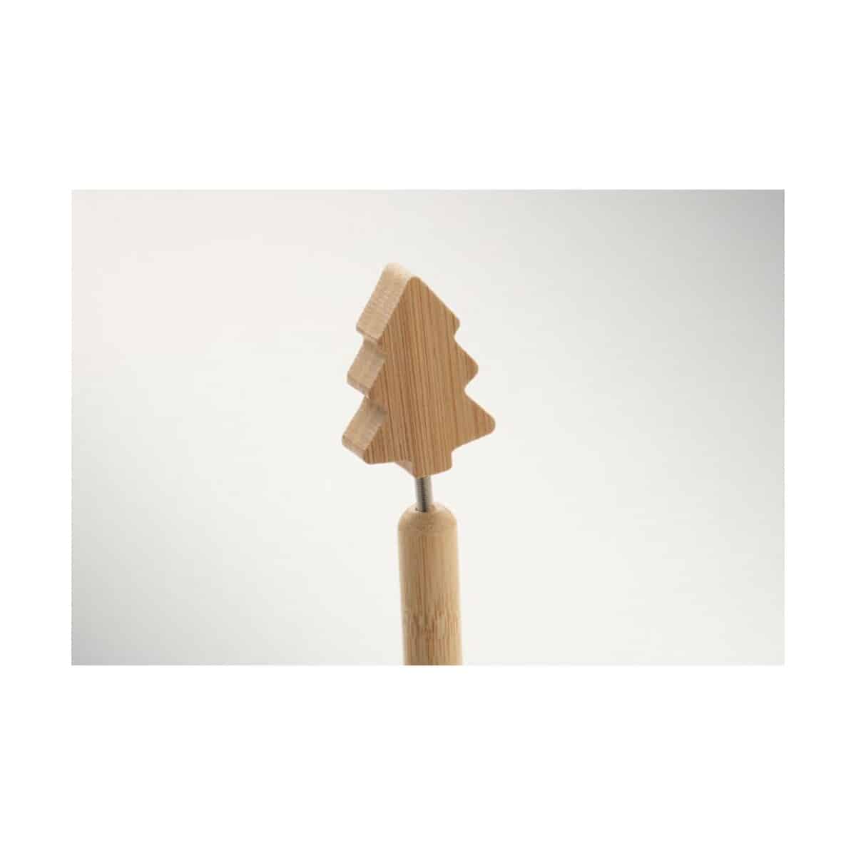 Długopisy bambusowe z logo – bambusowy długopis z choinką chrispen cx1580-40-back Bambusowy długopis z choinką CHRISPEN cx1580-40-back