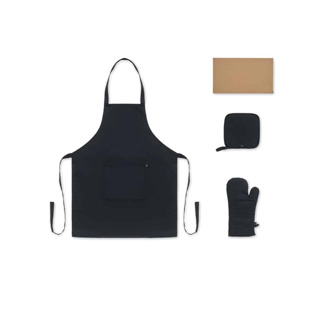 Fartuchy z logo – zestaw kuchenny z recyklingu gala set mo3171-03-top Zestaw kuchenny z recyklingu GALA SET mo3171-03-top