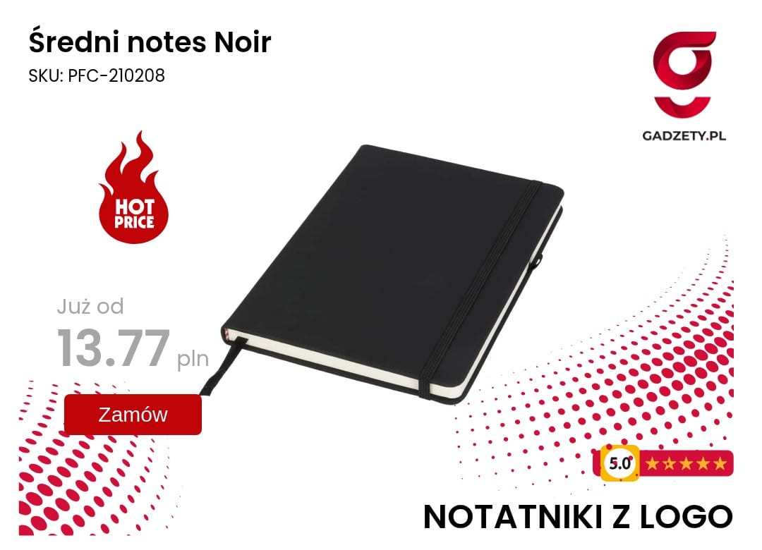 Średni notes Noir Średni notes Noir