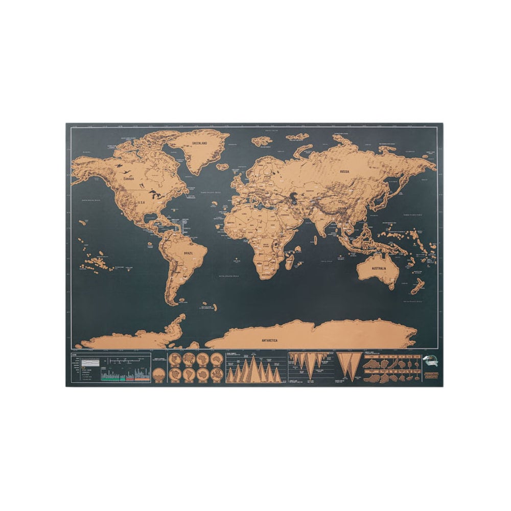 Mapa świata - zdrapka