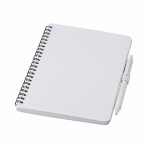 Antybakteryjny notatnik ok. A5 z długopisem - biały