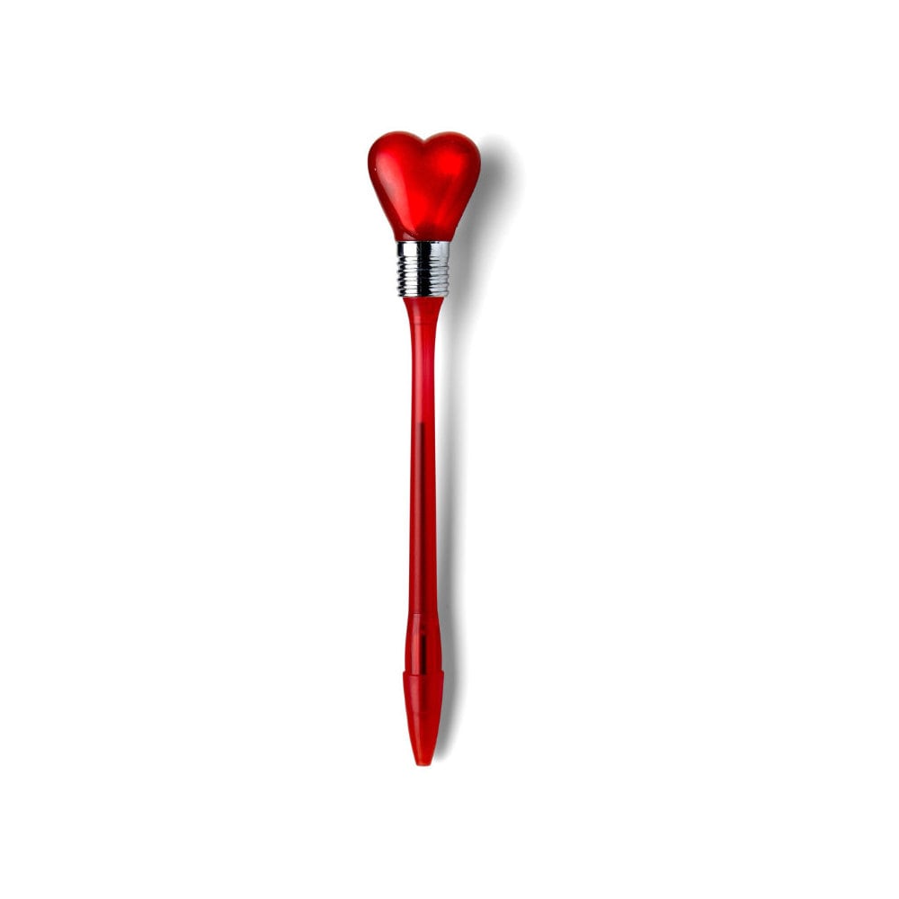 Długopis  "serce" z zatyczką - czerwony