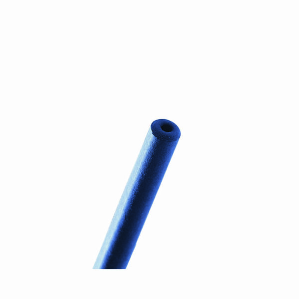 Długopis wykonany ze zrolowanego papieru z zatyczką - niebieski