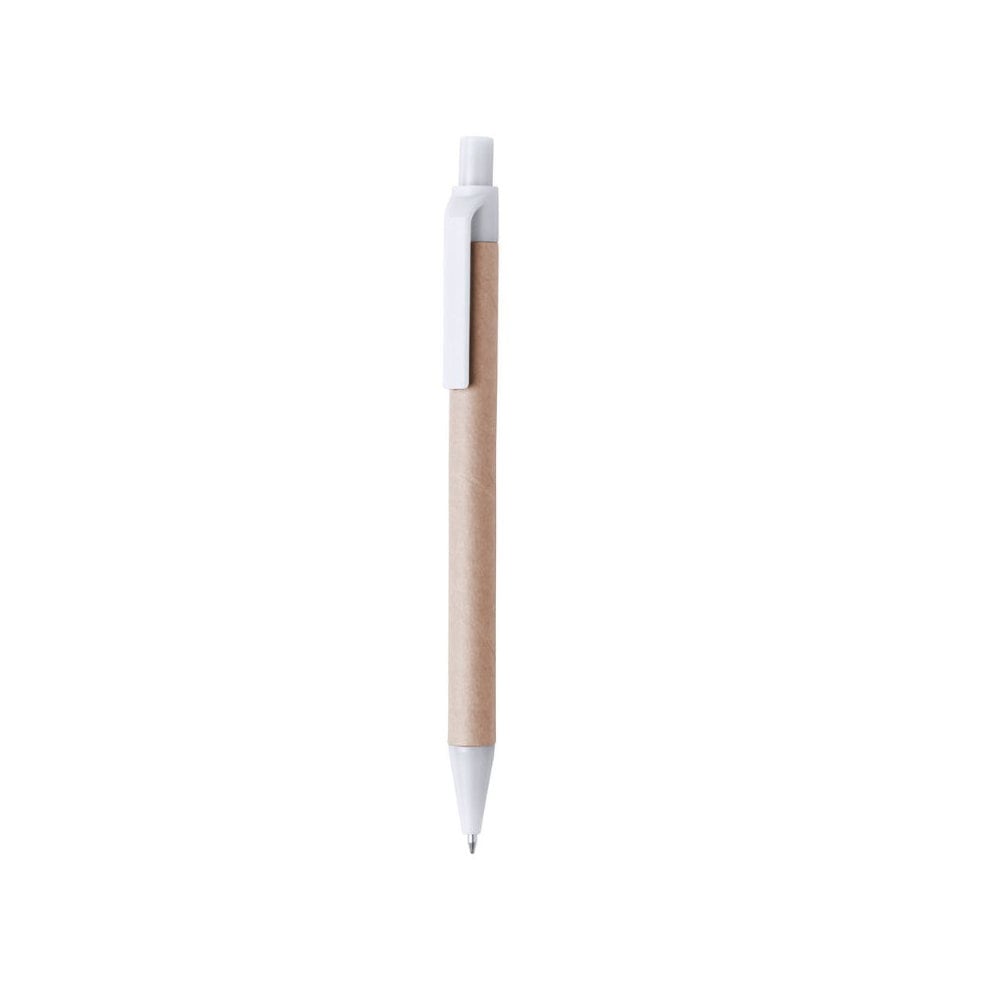 Długopis z kartonu z recyklingu - biały