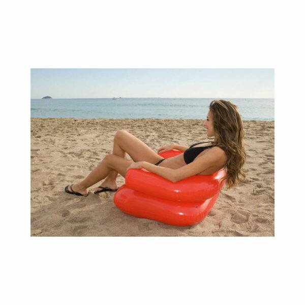 Dmuchany fotel plażowy - pomarańczowy