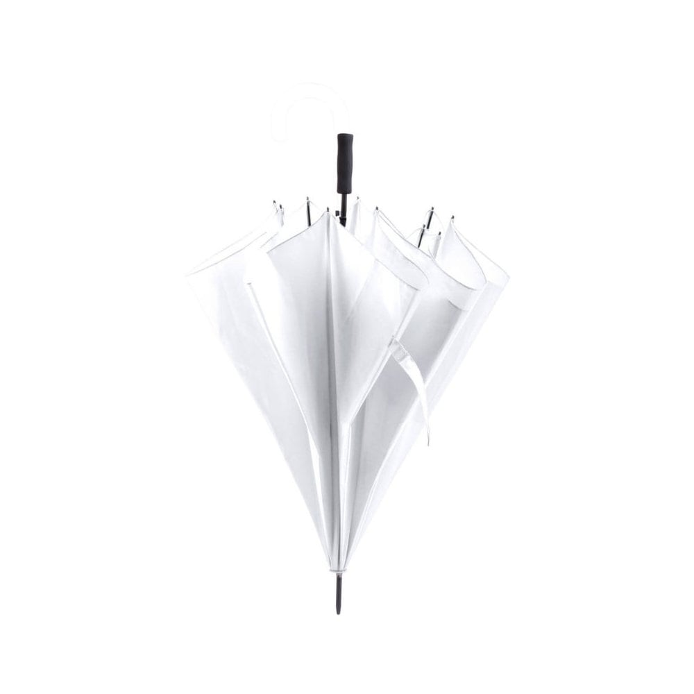 Duży wiatroodporny parasol automatyczny - biały