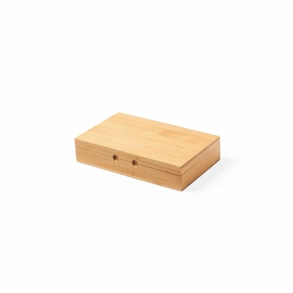 Gra domino w bambusowym pudełku - jasnobrązowy