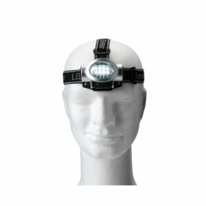 Latarka na głowę 8 LED - srebrny