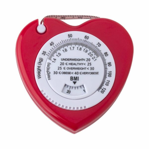 5 m "serce" ze wskaźnikiem BMI - czerwony