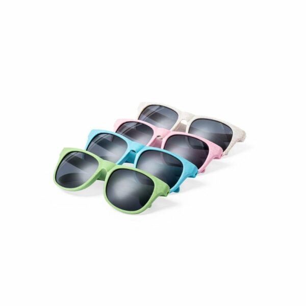 Okulary przeciwsłoneczne ze słomy pszenicznej - różowy