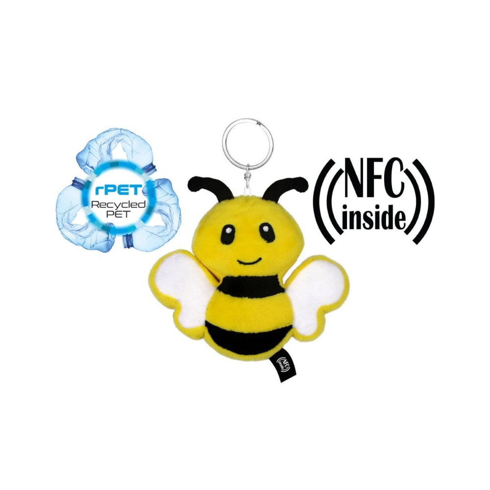 Pluszowa pszczoła RPET z chipem NFC