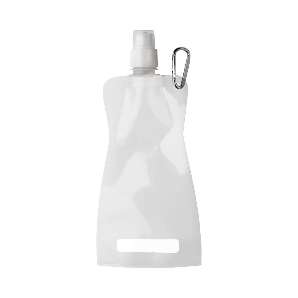 Składana butelka 420 ml z karabińczykiem - biały