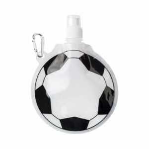 Składana butelka sportowa 300 ml "piłka nożna" - czarno-biały