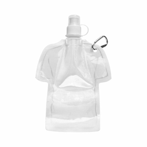 Składana butelka sportowa 320 ml "koszulka" - biały