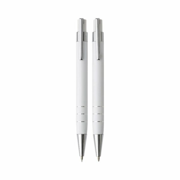 ołówek mechaniczny i długopis - biały