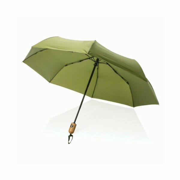 Bambusowy parasol automatyczny 21" Impact AWARE™ RPET - zielony