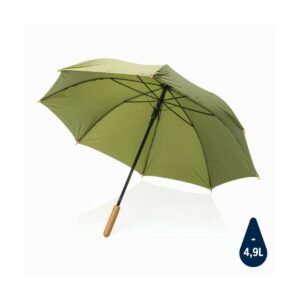 Bambusowy parasol automatyczny 23" Impact AWARE™ RPET - zielony