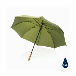 Bambusowy parasol automatyczny 27" Impact AWARE™ RPET - zielony