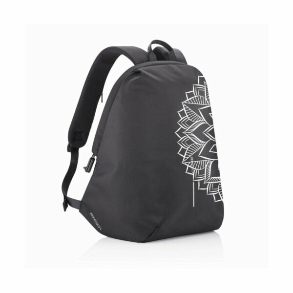 Bobby Soft "Art" plecak chroniący przed kieszonkowcami - czarno biały