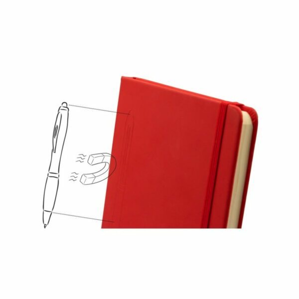 Magnetyczny notatnik A5 - czerwony