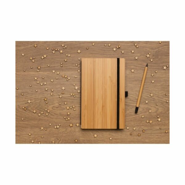 Bambusowy notatnik z ołówkiem Infinity - brązowy