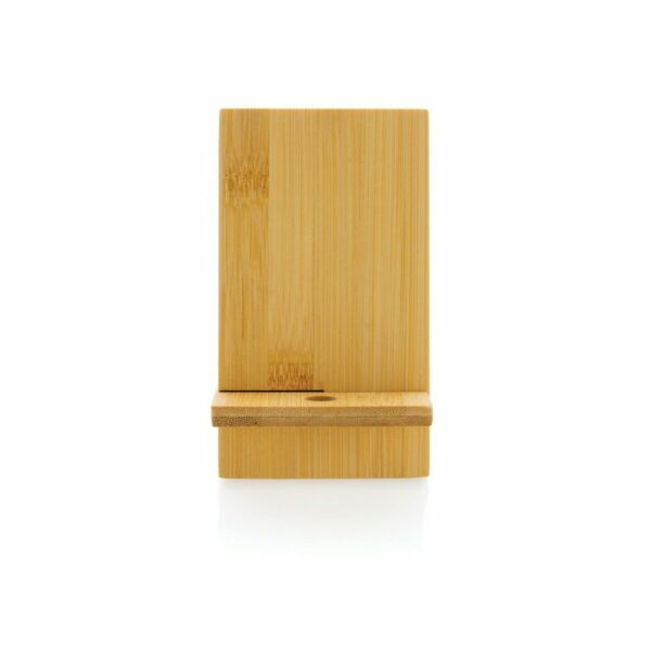 Bambusowy stojak na telefon - brązowy