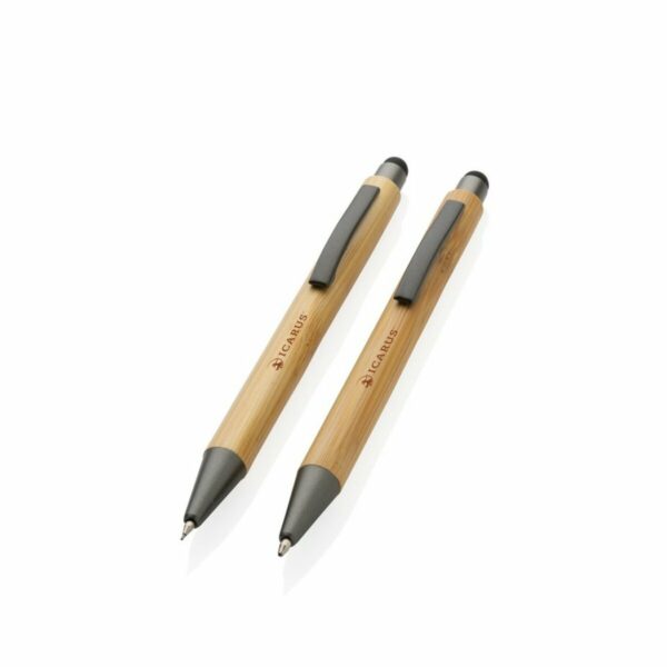 długopis i ołówek - brązowy