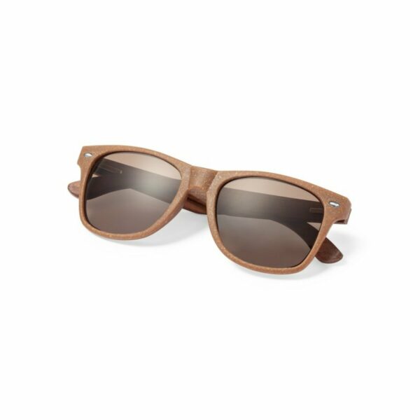 Okulary przeciwsłoneczne z łusek kawowych - brązowy